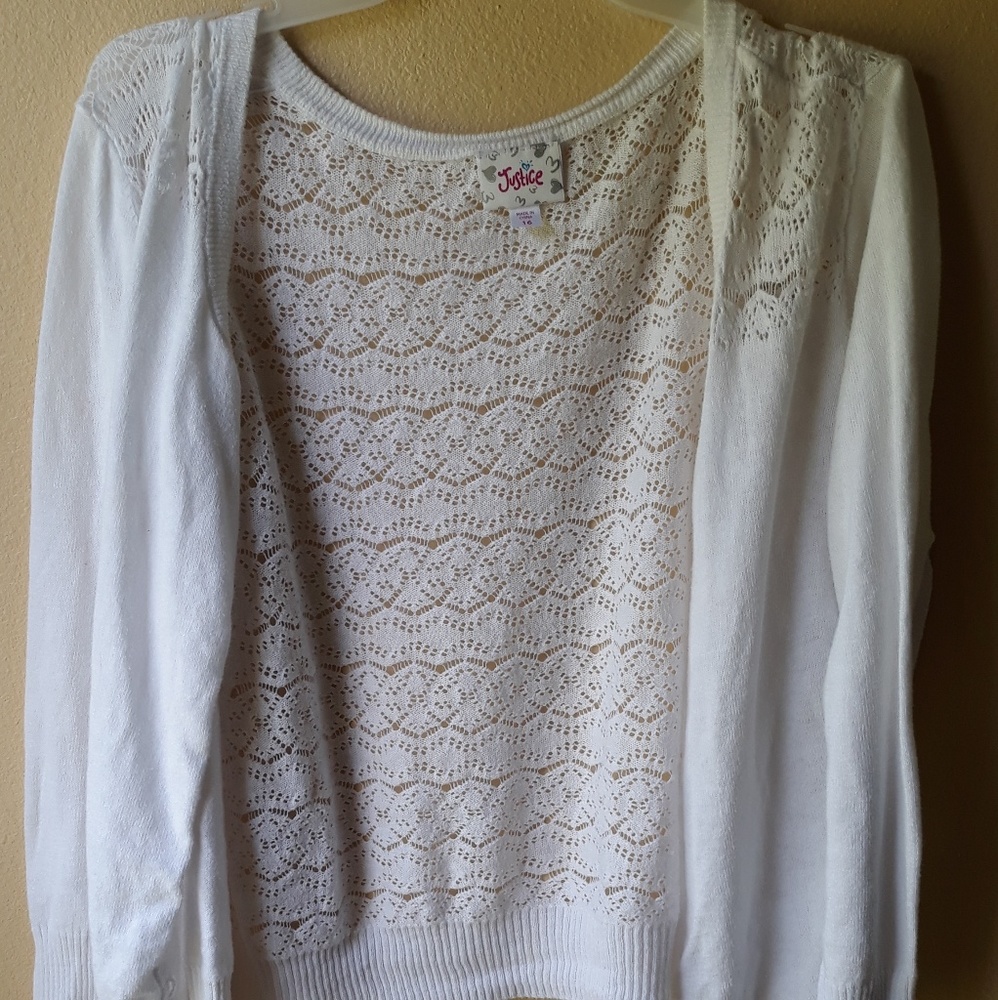 White girl sweater
